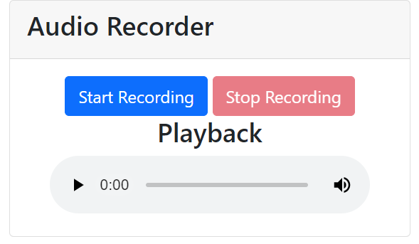 Simple audio recorder app
