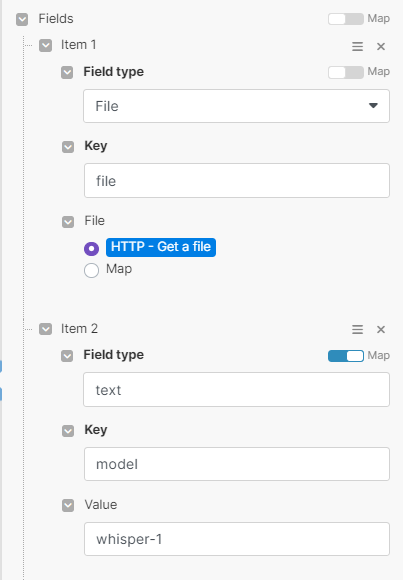 HTTP module body fields